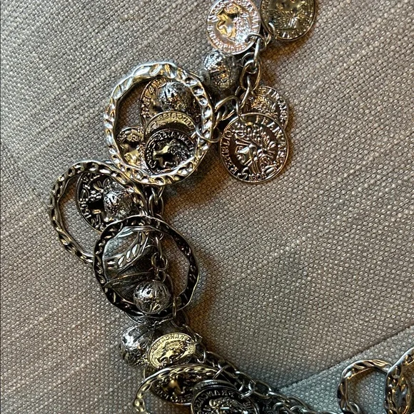 Non Signe SilverRépublique Française Coin Statement Chain Belt